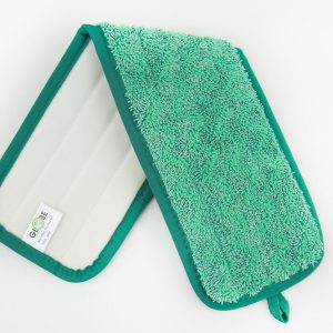 Green Microfiber Dry Pad with and without Fringes